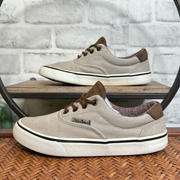 Maui and Sons Canvas Lace Up Sneakers Size 1 Surf Beach - Picture 1 of 8